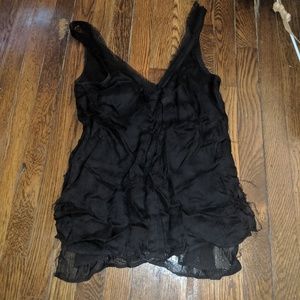 Opaque chiffon tank top